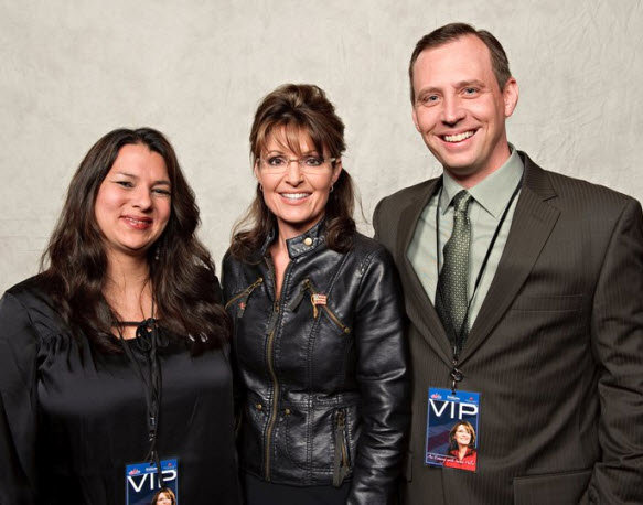 Steven Tucker with Sarah Palin
