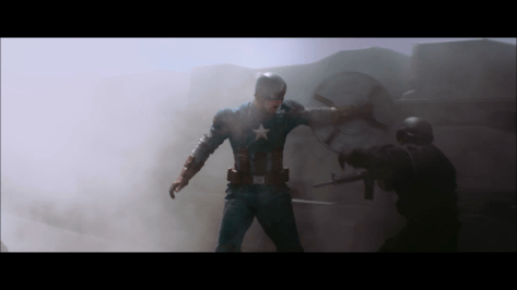 Cap in 40s uniform taking out SHIELD troops