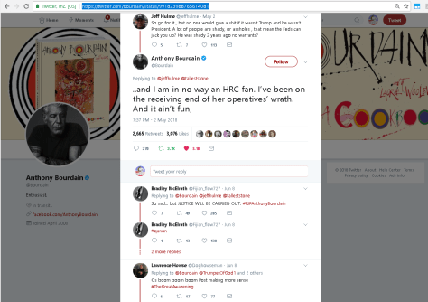 anthony bourdain on HRC