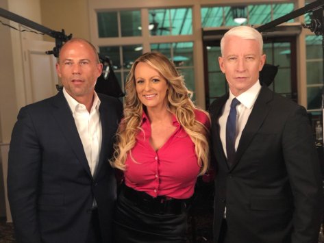 Stormy Daniels Micheal Avenatti and a CNN anchor
