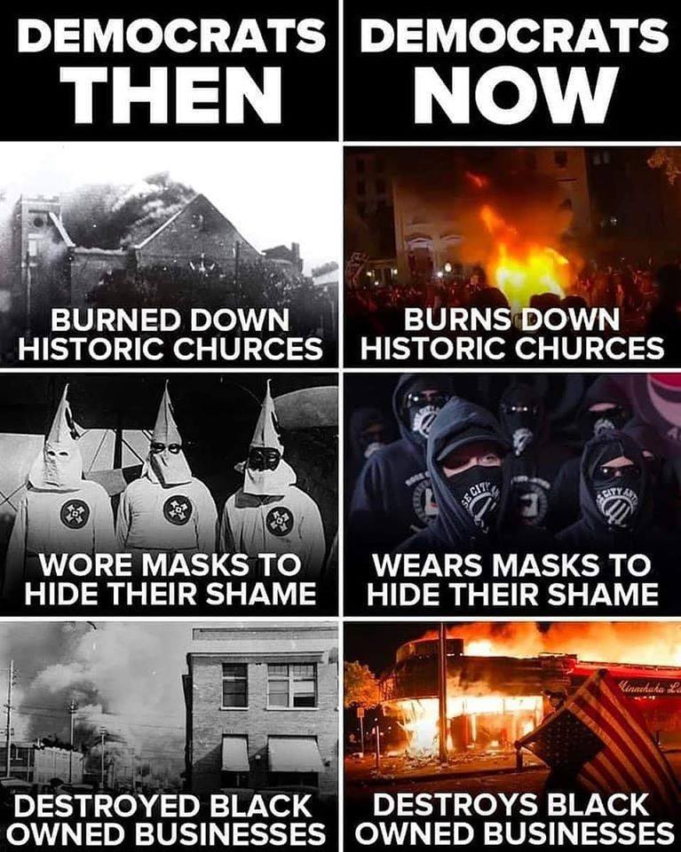 Democrats then democrats now burning down black neighborhoods