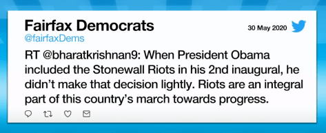 fairfax dems supporting the riots