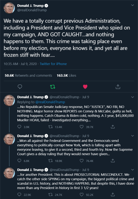 Trump - DoJ prosecutors frozen with fear